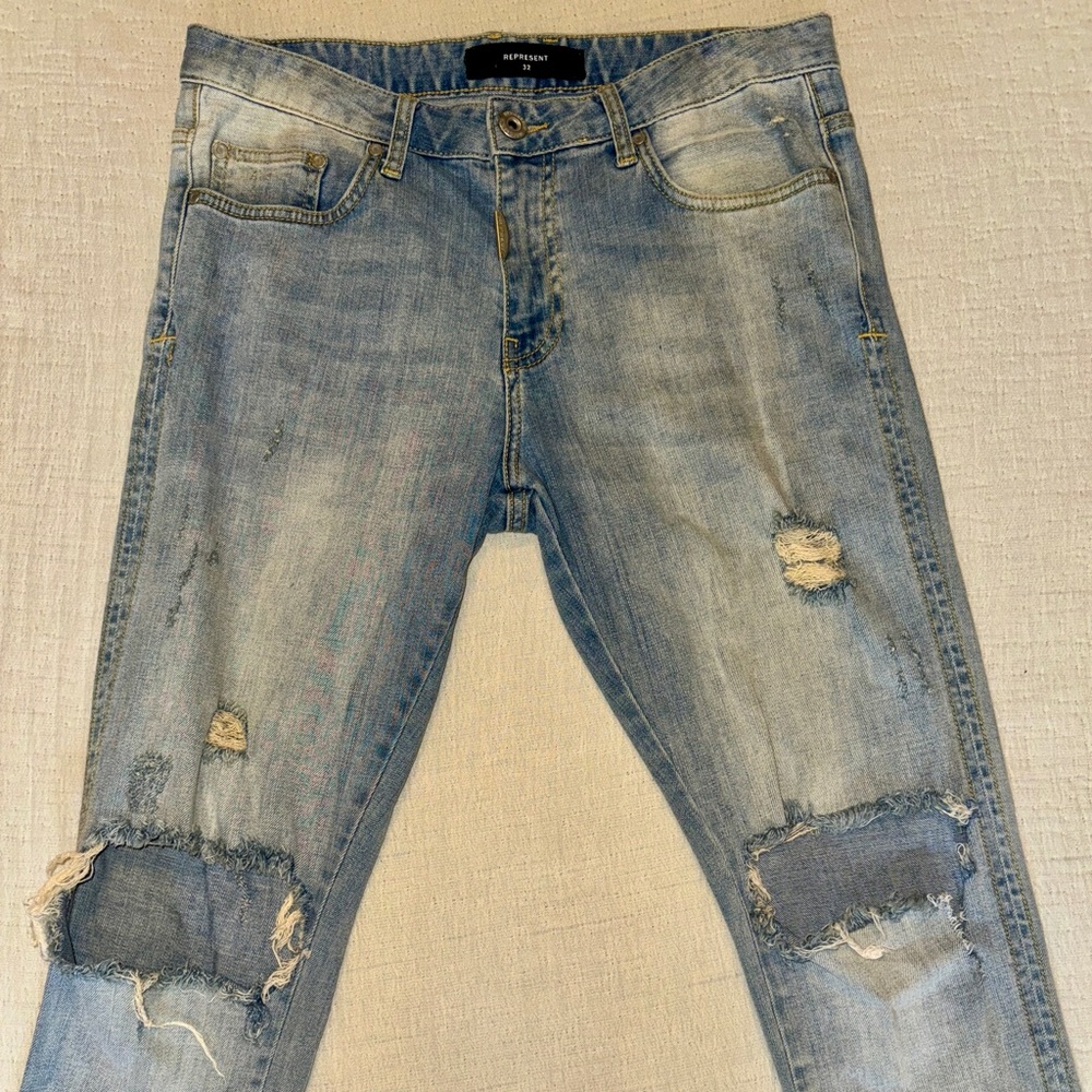 Represent skinny ripped men’s jeans Sz 32